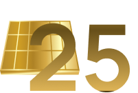 Instalaciones fotovoltaicas Mallorca Tot-sol | placa y 25 oro icono